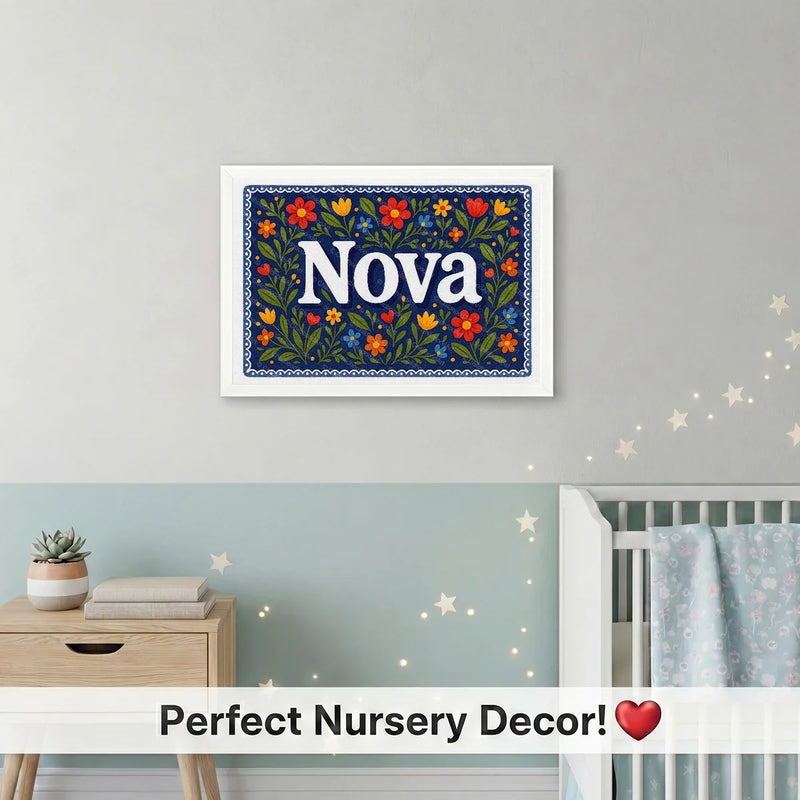 Calm personalized name art for Nova