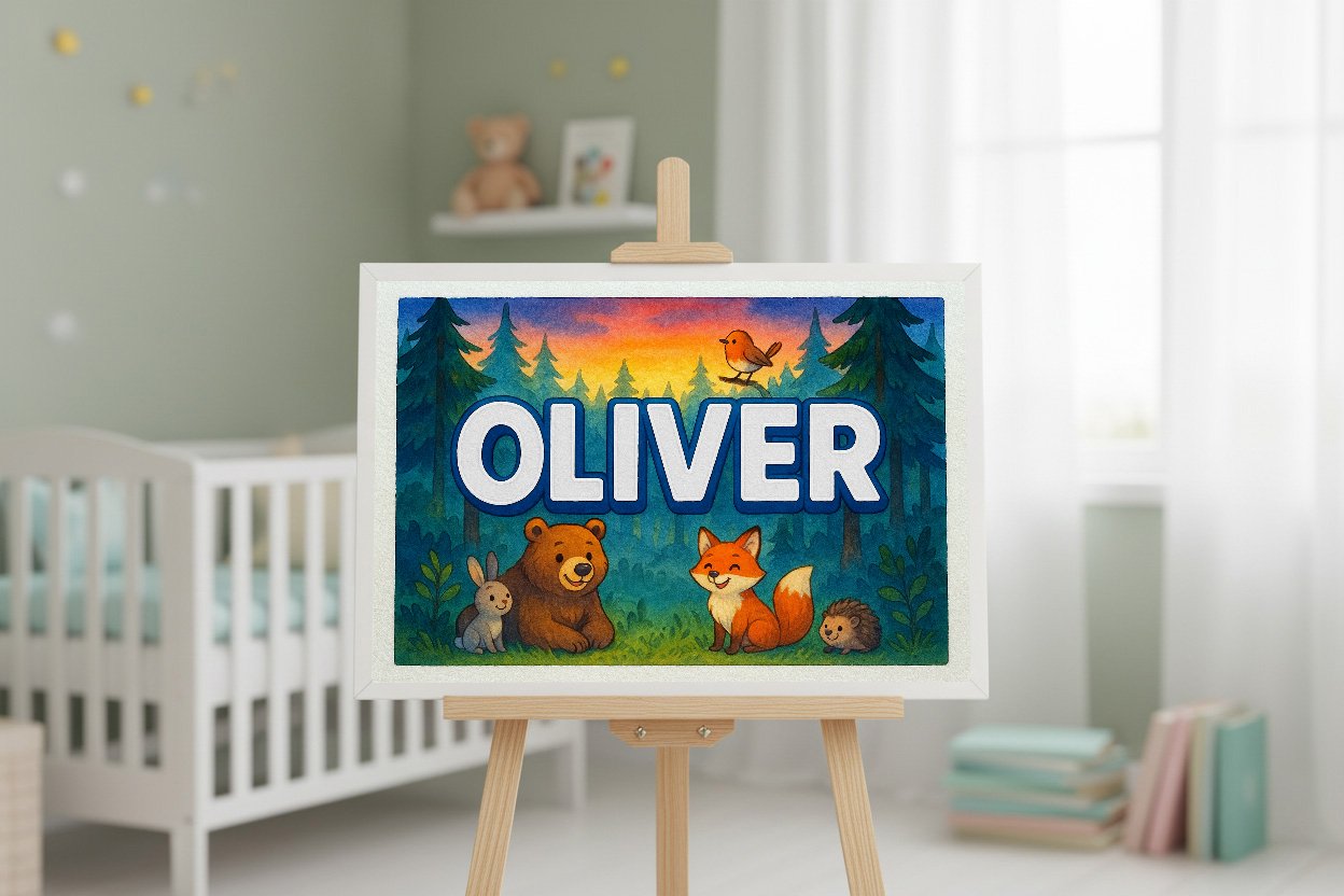 Personalized name art for Oliver