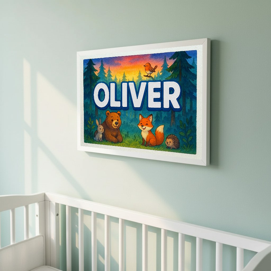 Personalized name art for Oliver