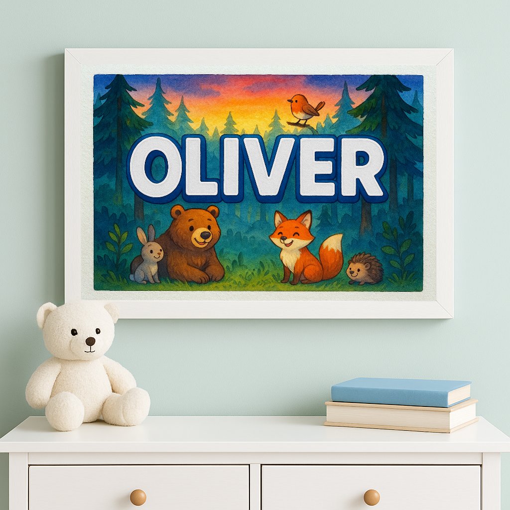 Personalized name art for Oliver
