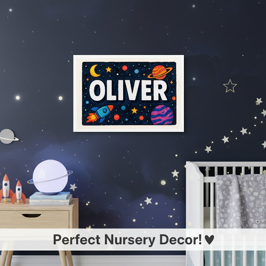 Personalized name art for Oliver