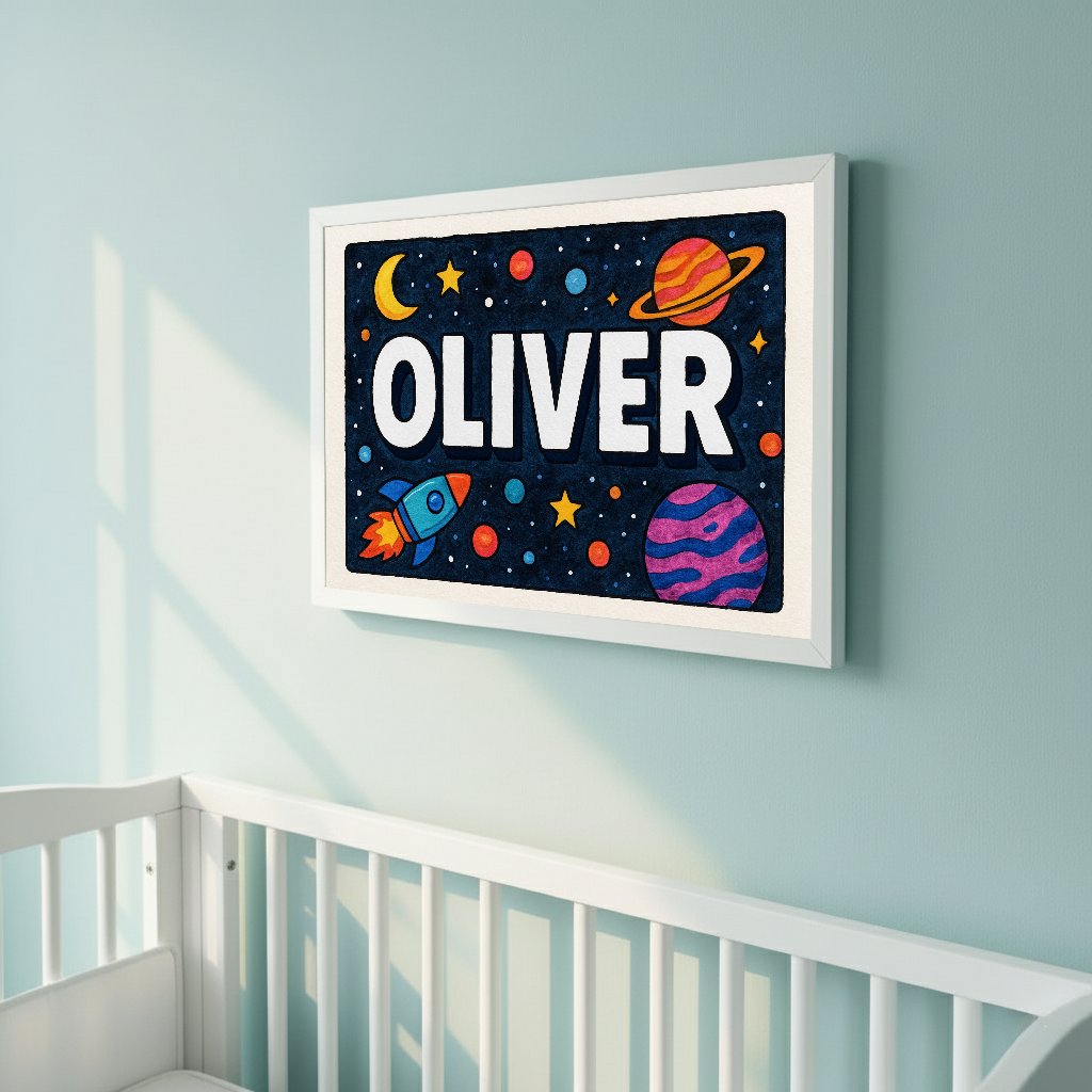 Personalized name art for Oliver
