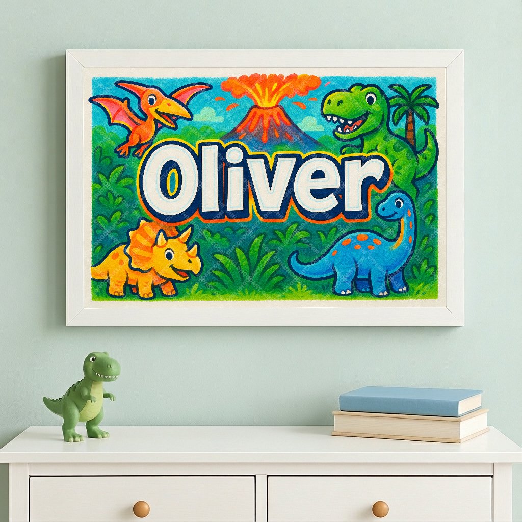 Personalized name art for Oliver