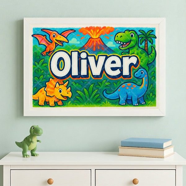 Oliver’s Dinosaur Adventure Personalized Art