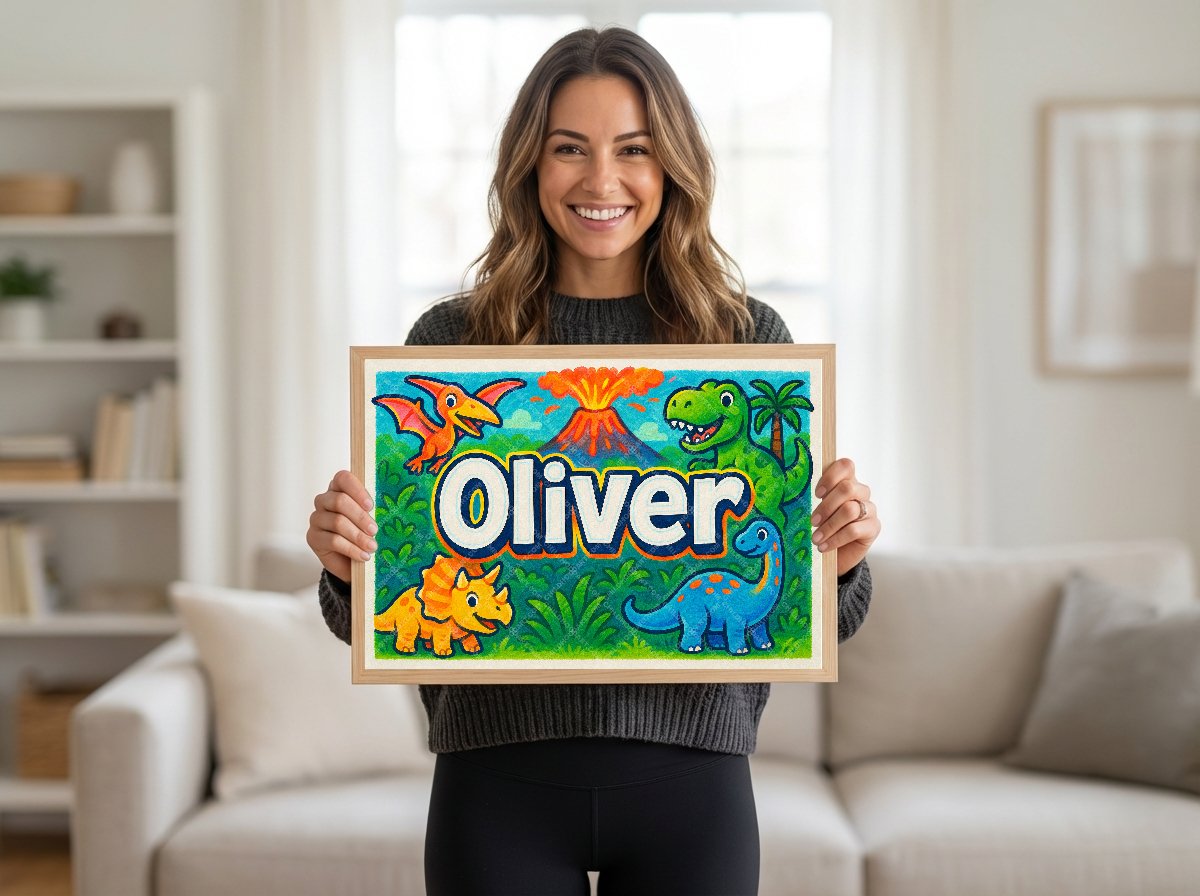 Personalized name art for Oliver