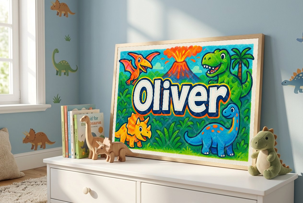 Personalized name art for Oliver