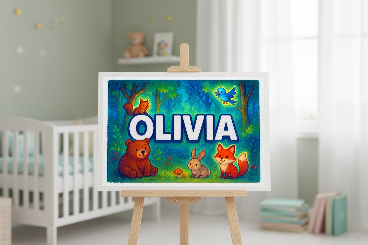 Personalized name art for Olivia