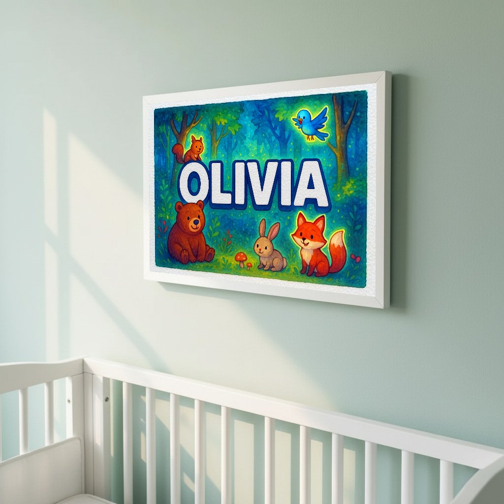 Personalized name art for Olivia