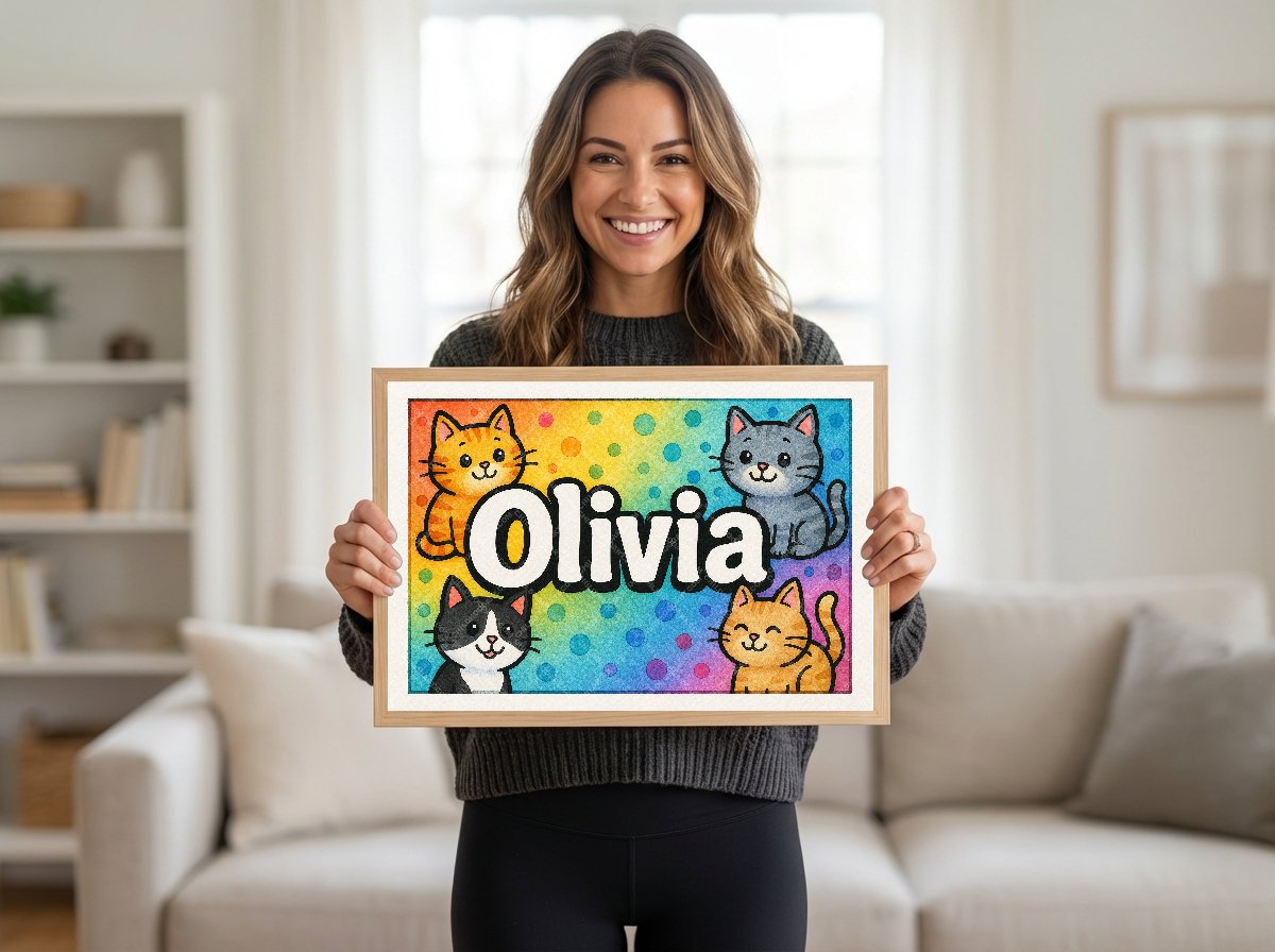 Personalized name art for Olivia