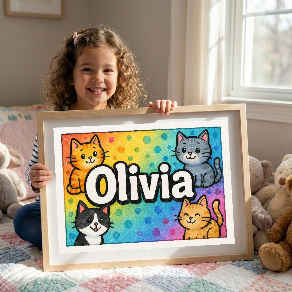 Personalized name art for Olivia
