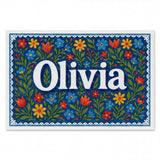 Calm personalized name art for Olivia