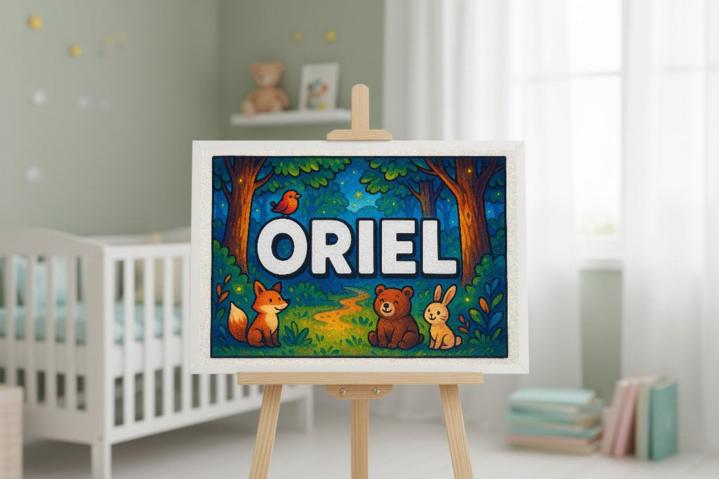 Personalized name art for Oriel