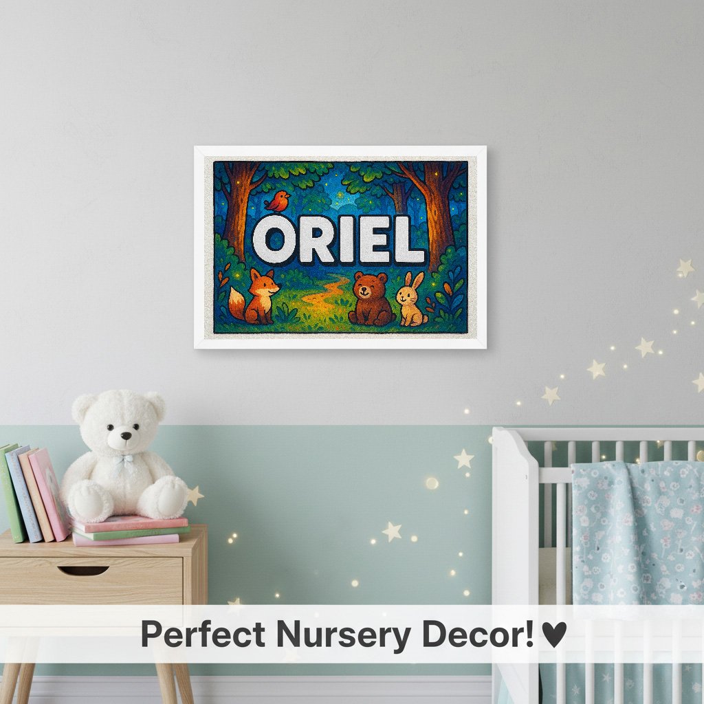 Personalized name art for Oriel