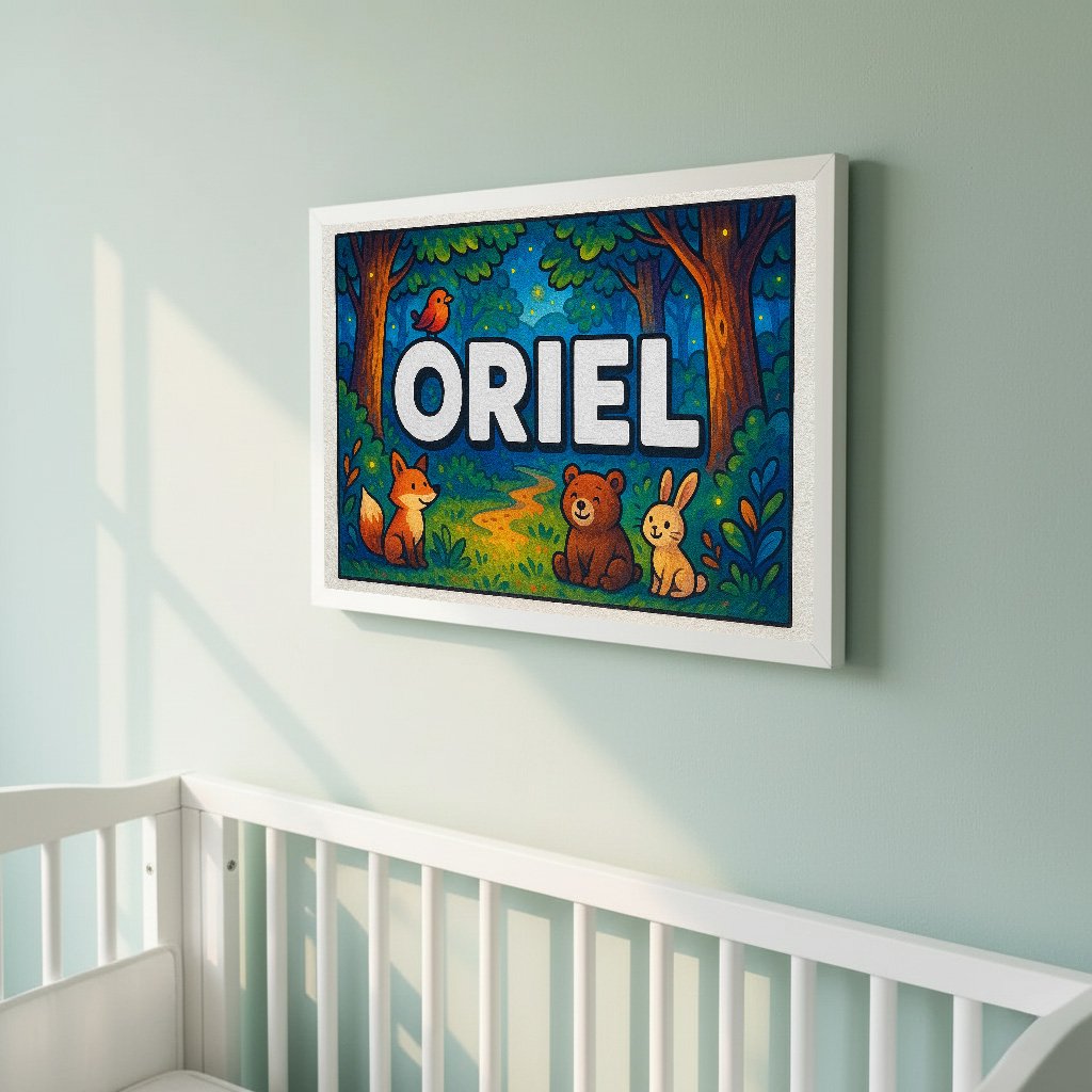 Personalized name art for Oriel