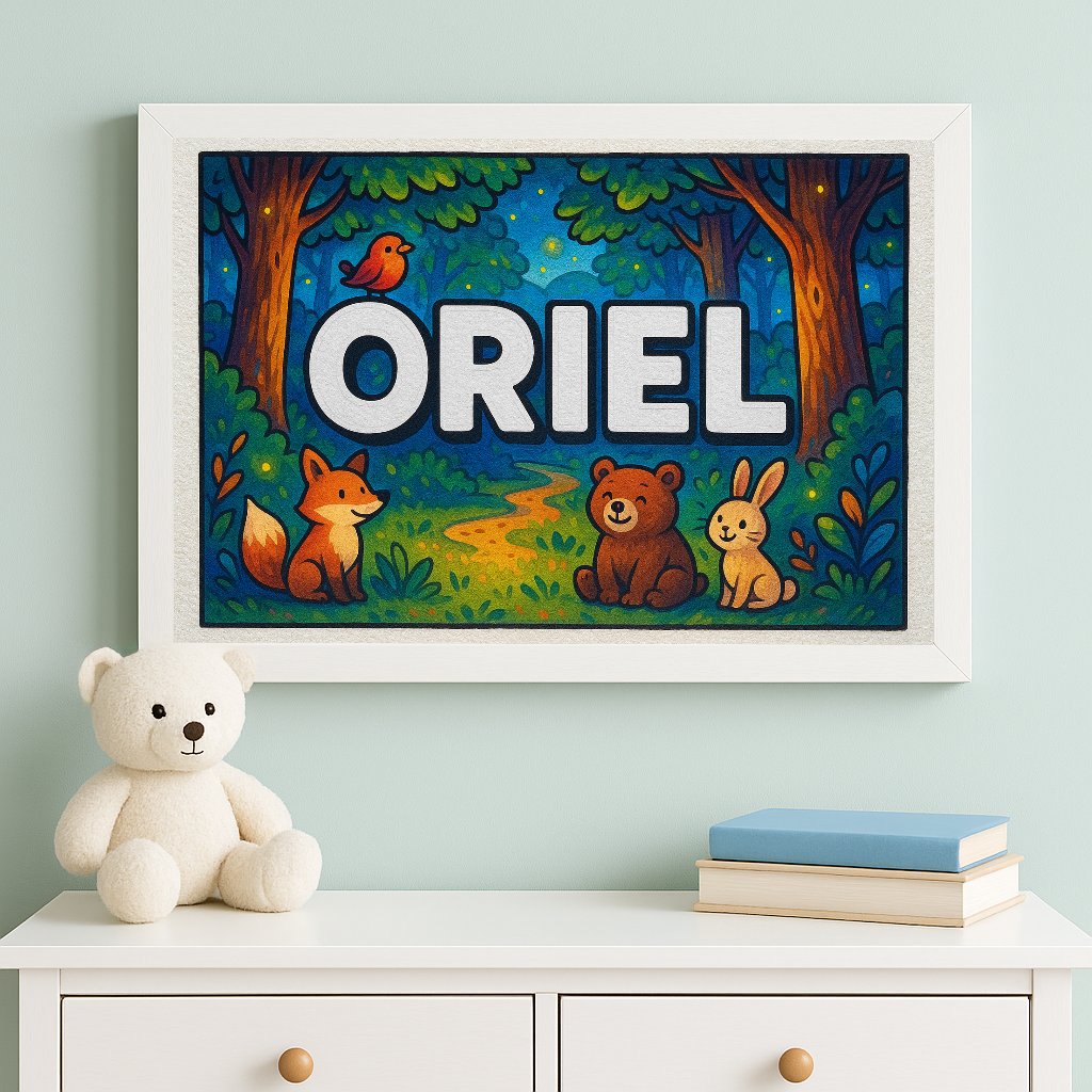 Personalized name art for Oriel