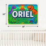 Oriel Name Art - Dinosaur Adventure personalized wall print for kids