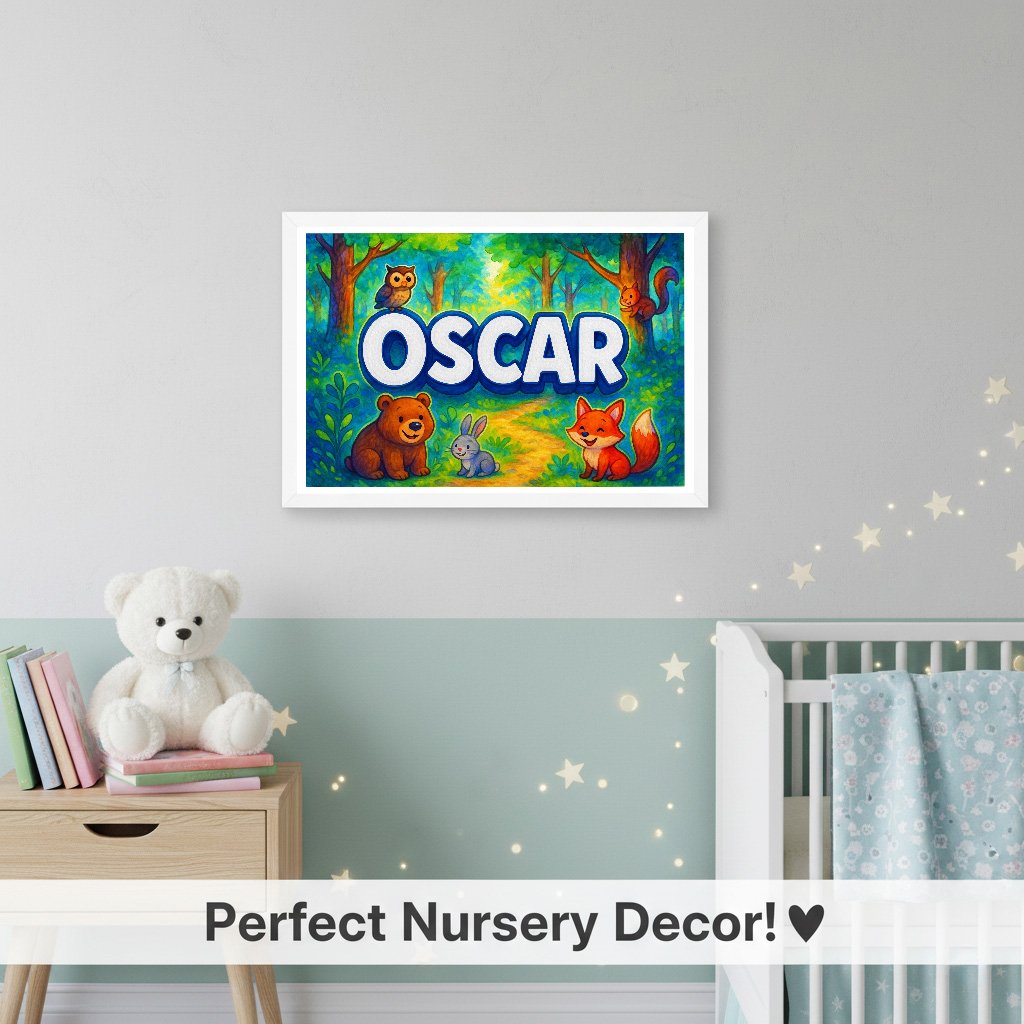 Personalized name art for Oscar