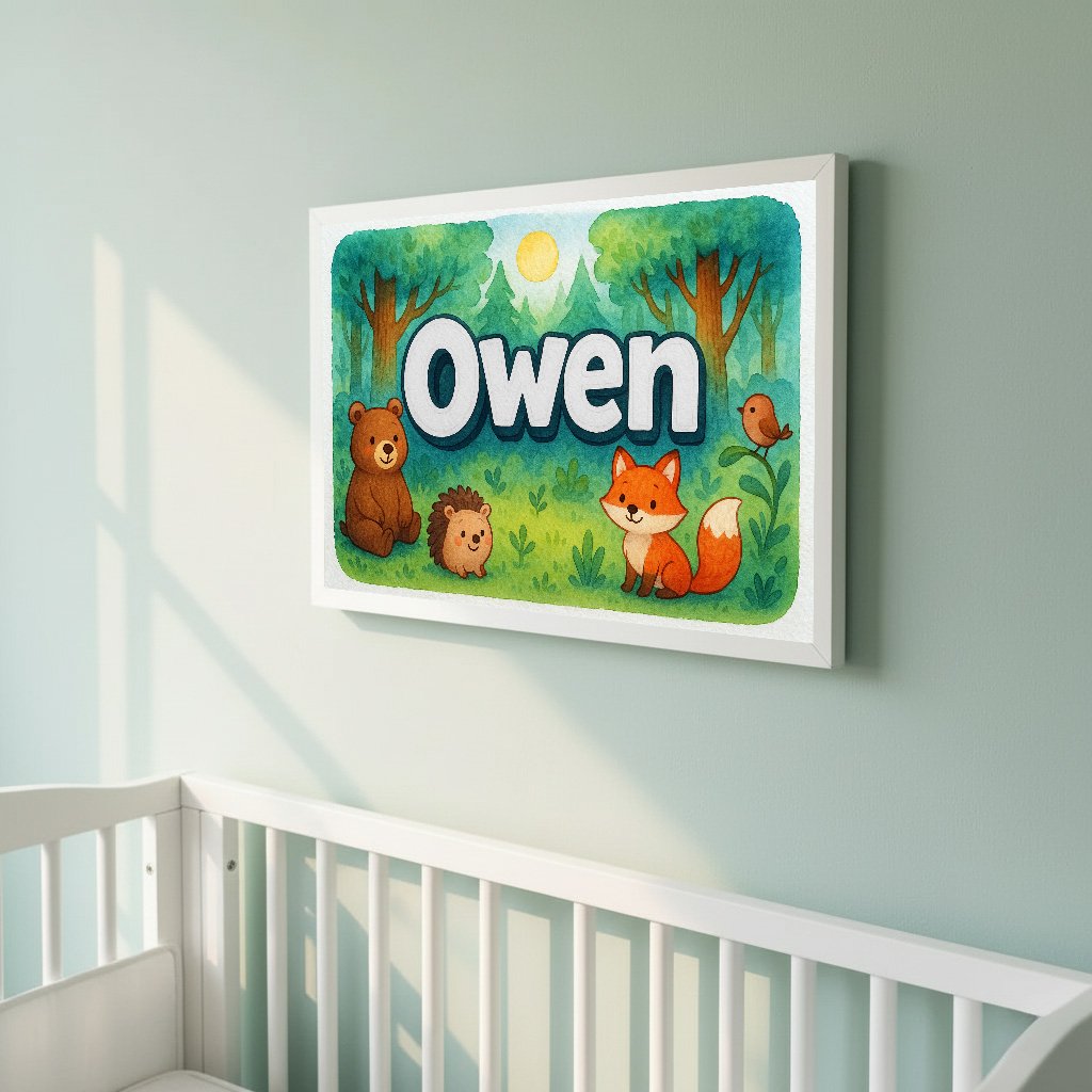 Personalized name art for Owen