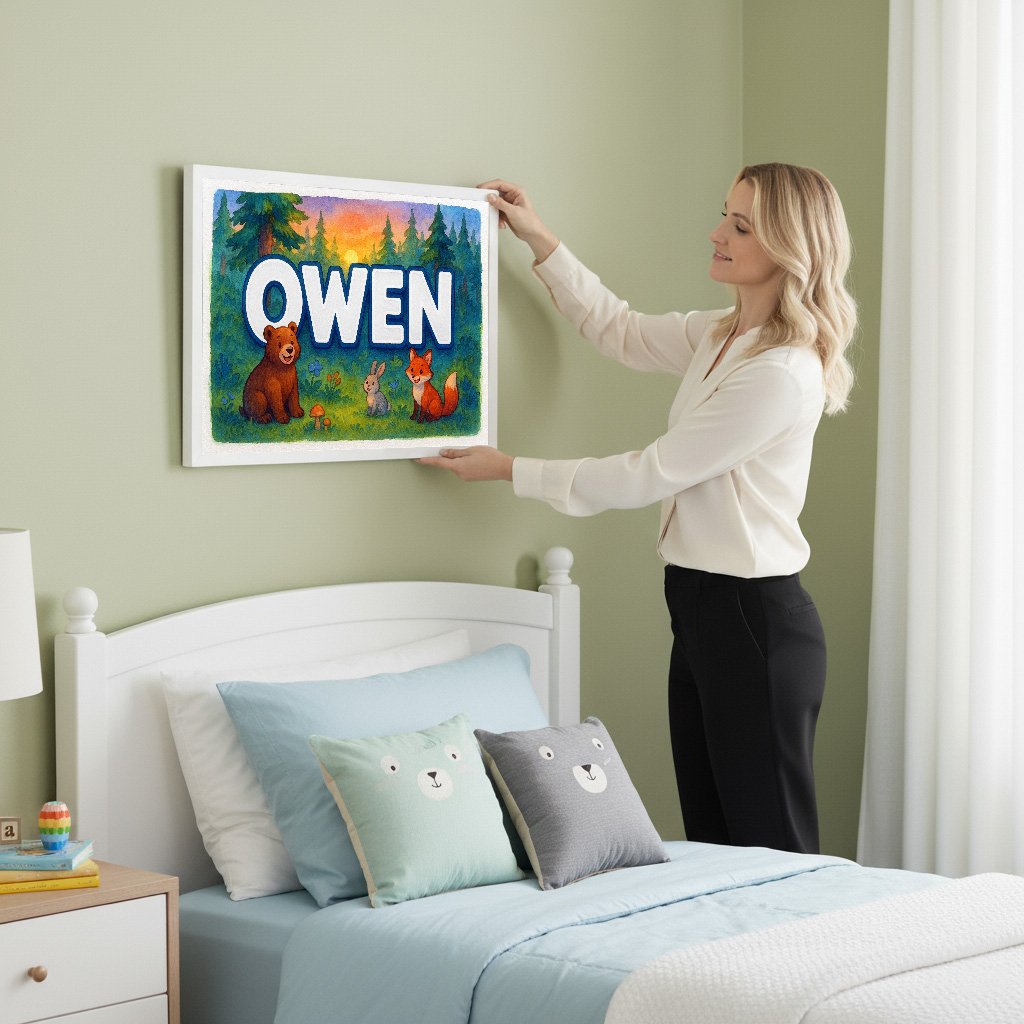 Personalized name art for Owen