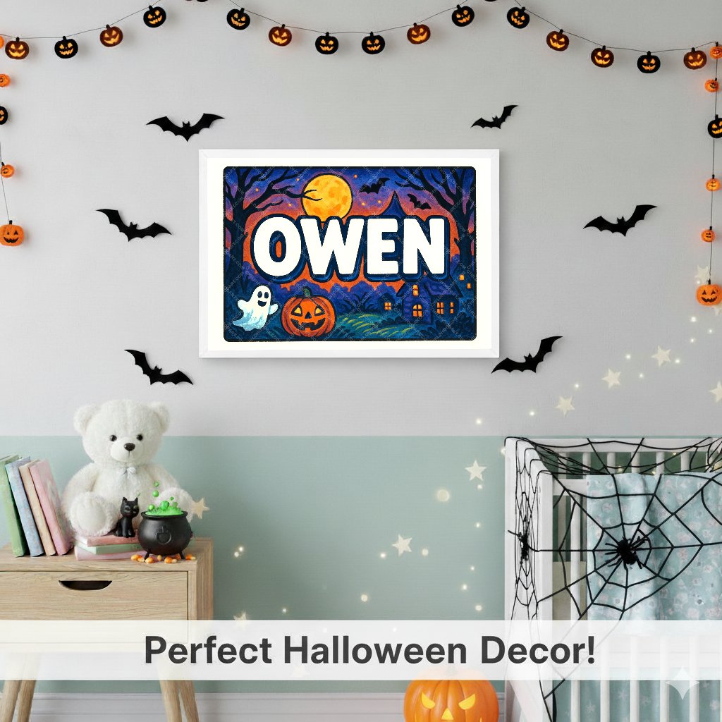 Personalized name art for Owen