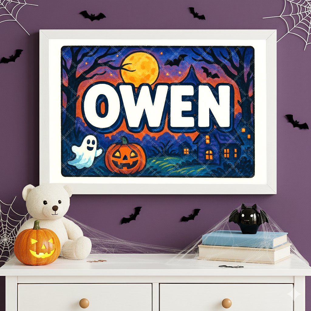 Personalized name art for Owen