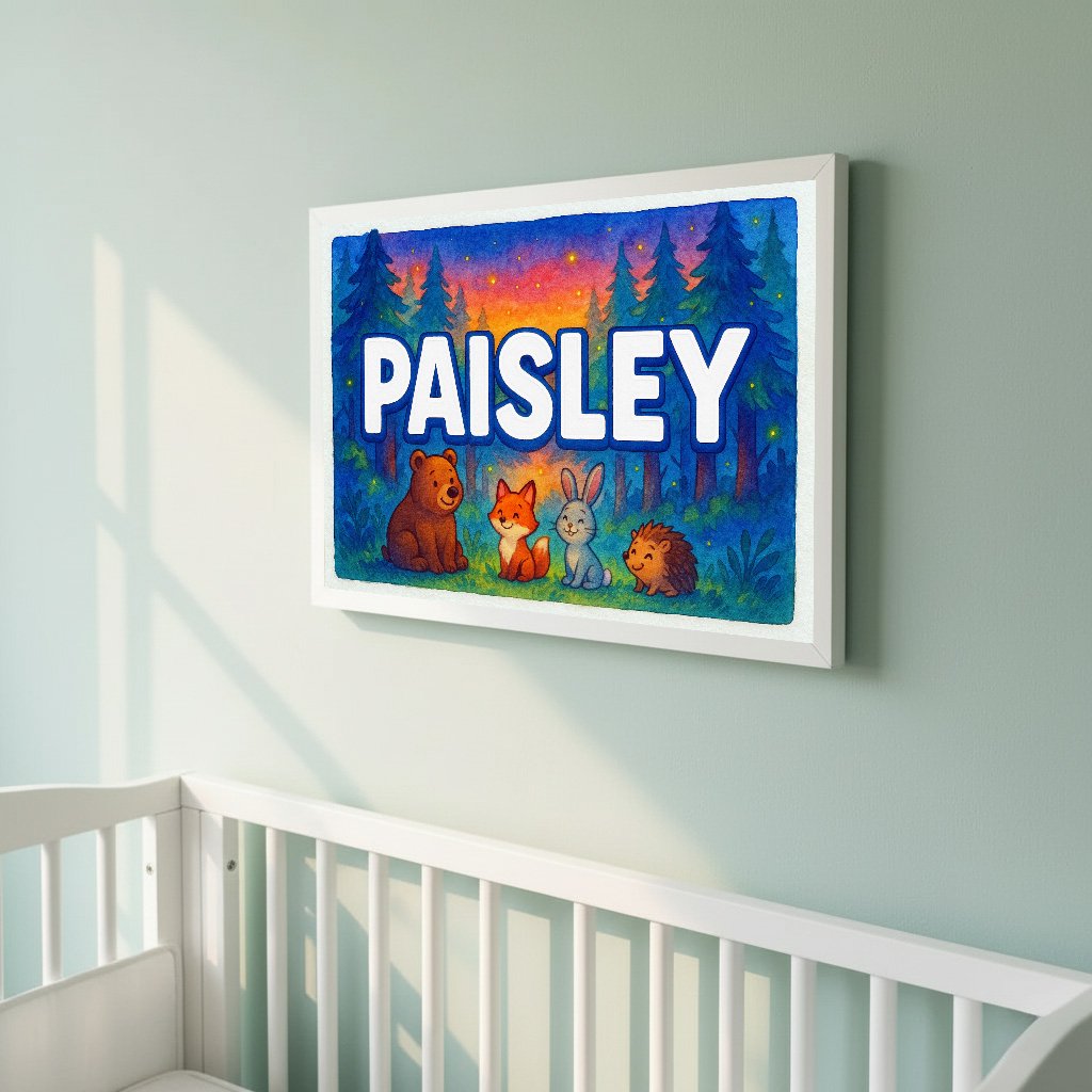 Personalized name art for Paisley