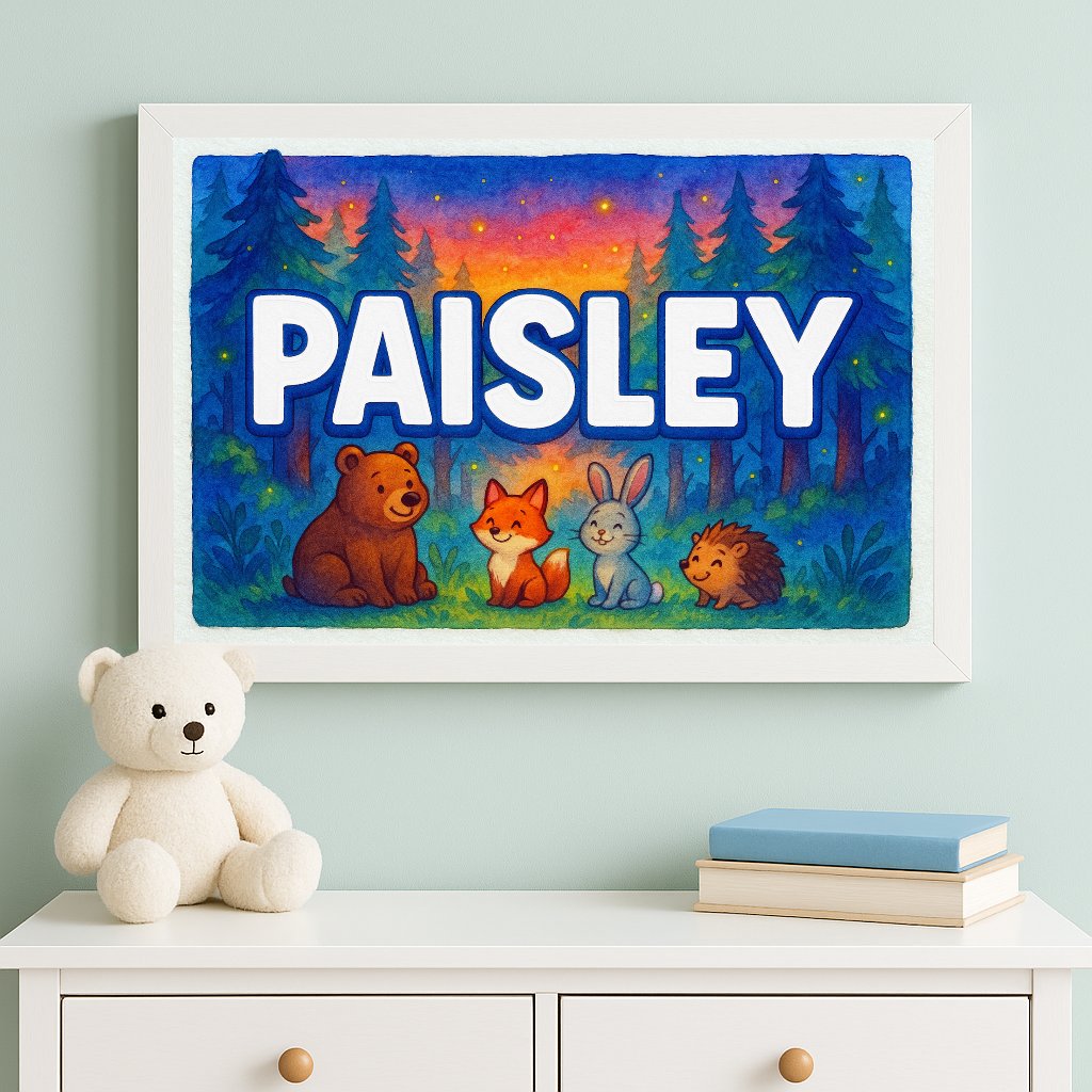 Personalized name art for Paisley