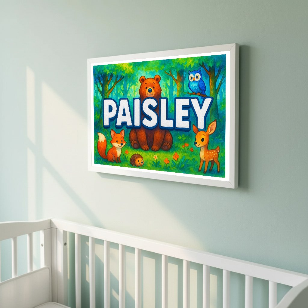 Personalized name art for Paisley
