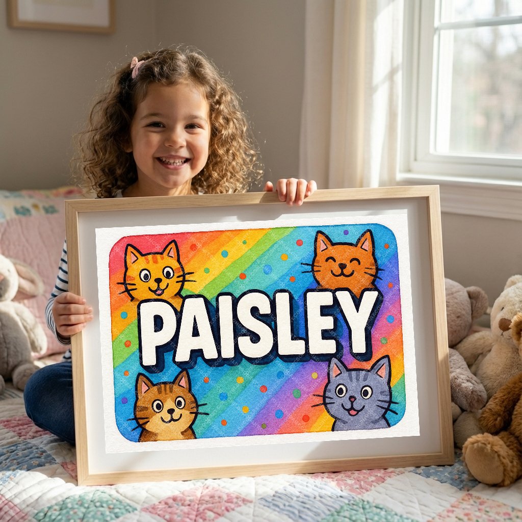 Personalized name art for Paisley