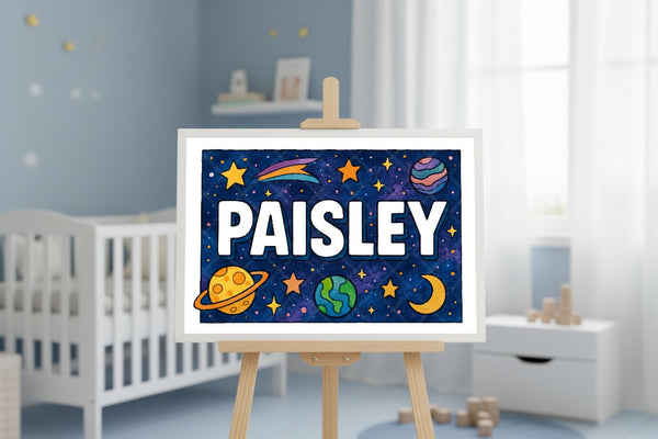 "Paisley" Amongst the Stars Personalized Space Artwork