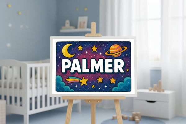 "Palmer" Amongst the Stars Personalized Space Artwork