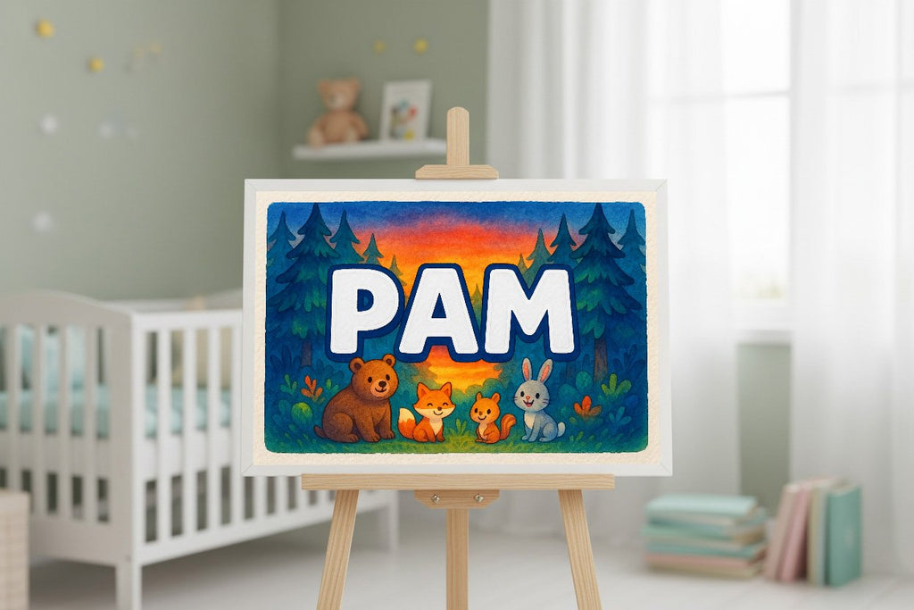 Personalized name art for Pam