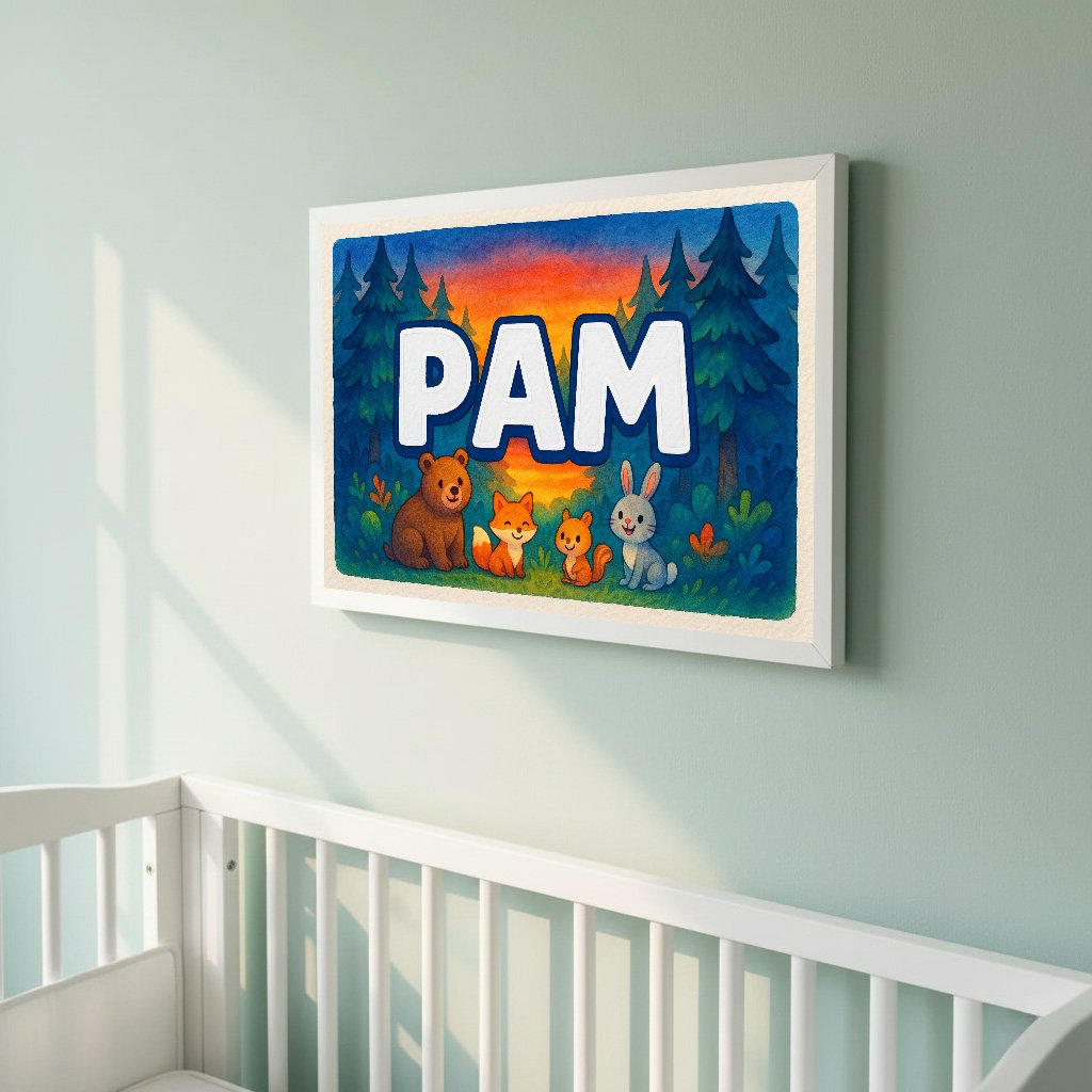 Personalized name art for Pam