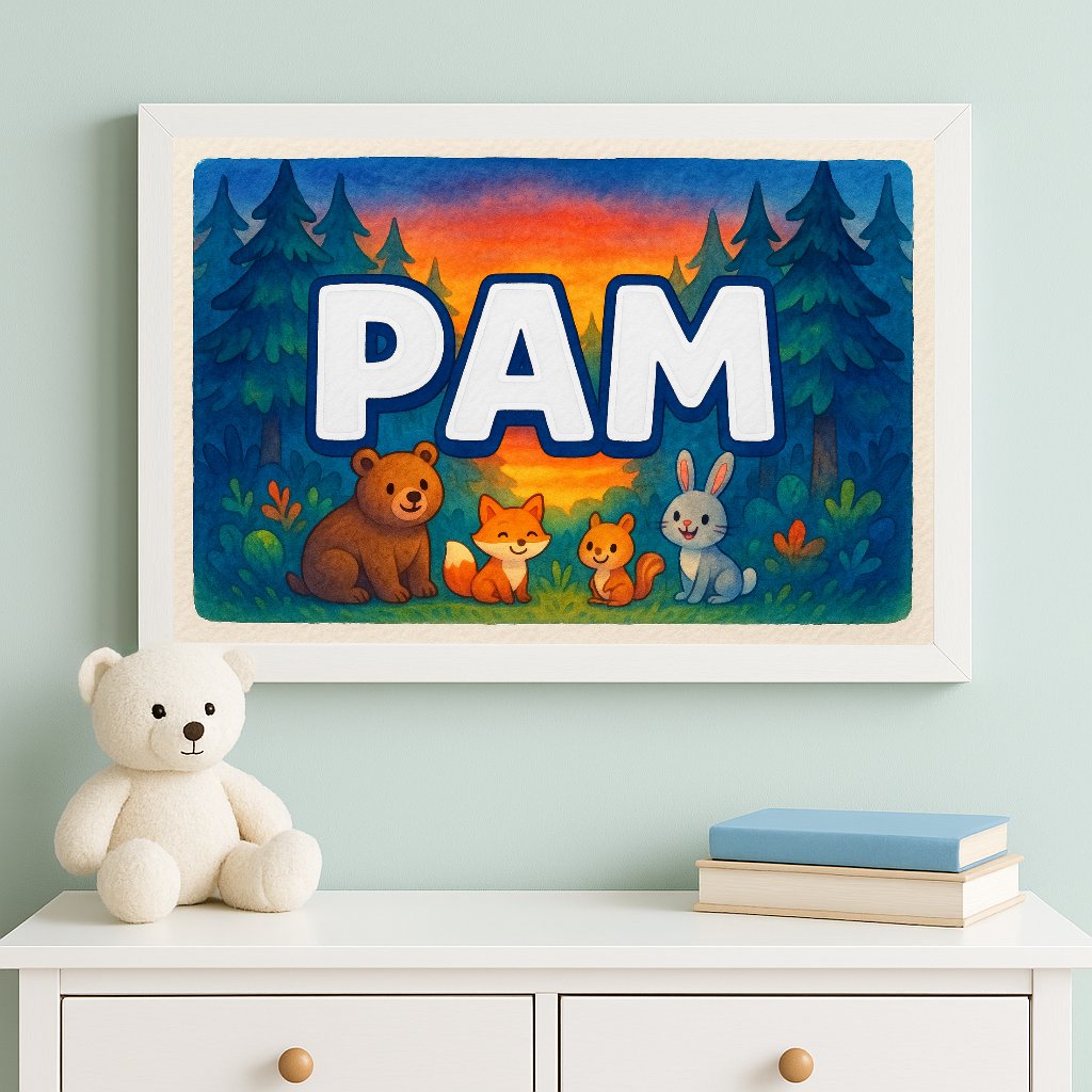 Personalized name art for Pam