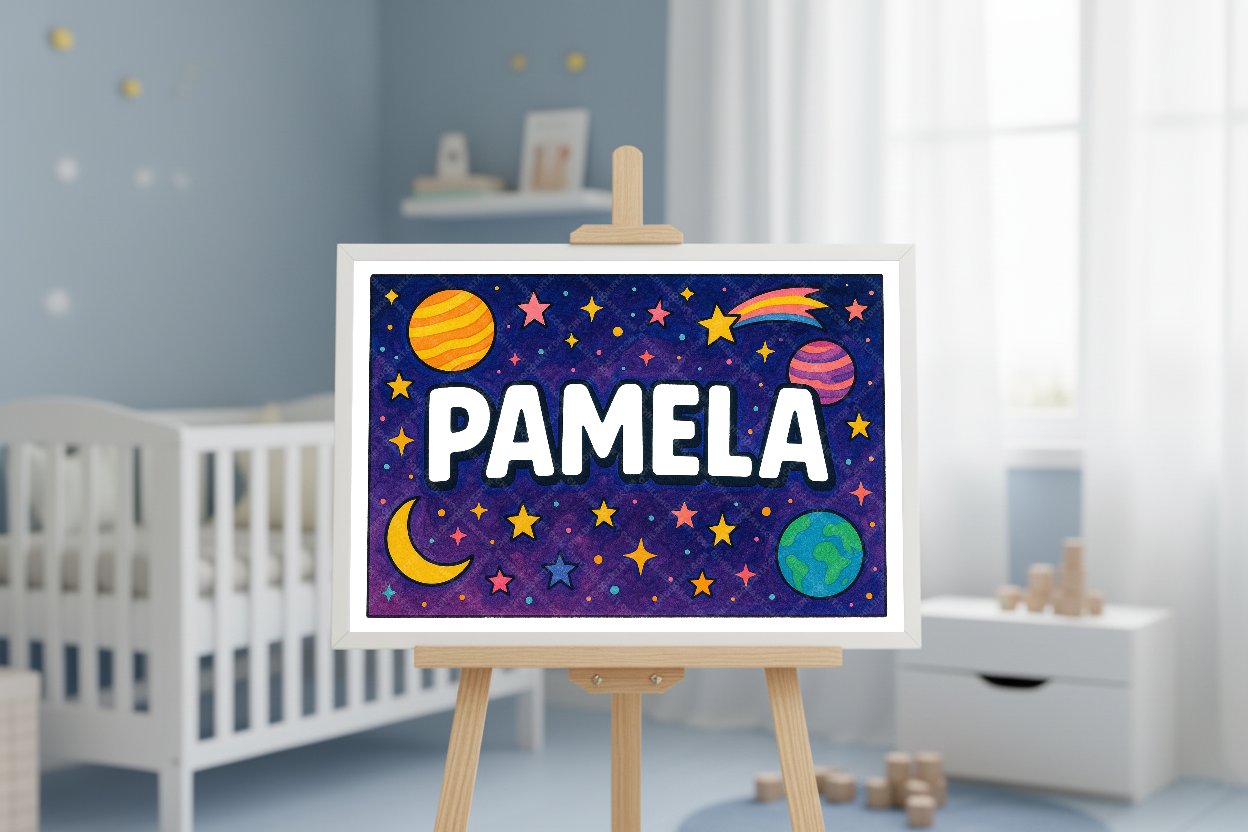 Personalized space name art for Pamela