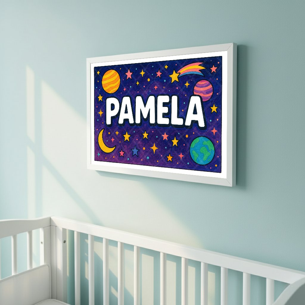 Personalized space name art for Pamela