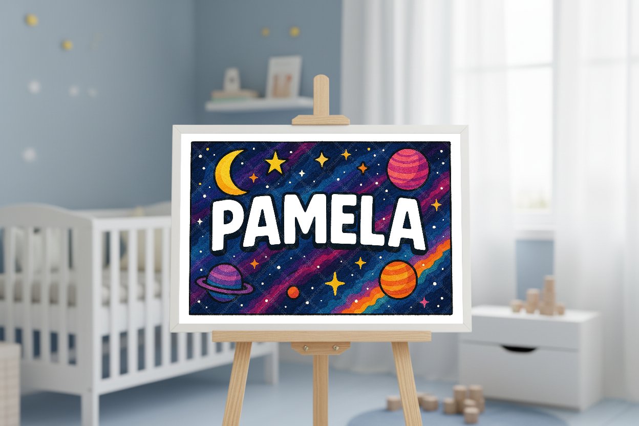 Personalized space name art for Pamela