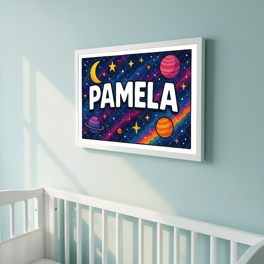 Personalized space name art for Pamela