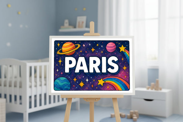 "Paris" Amongst the Stars Personalized Space Artwork