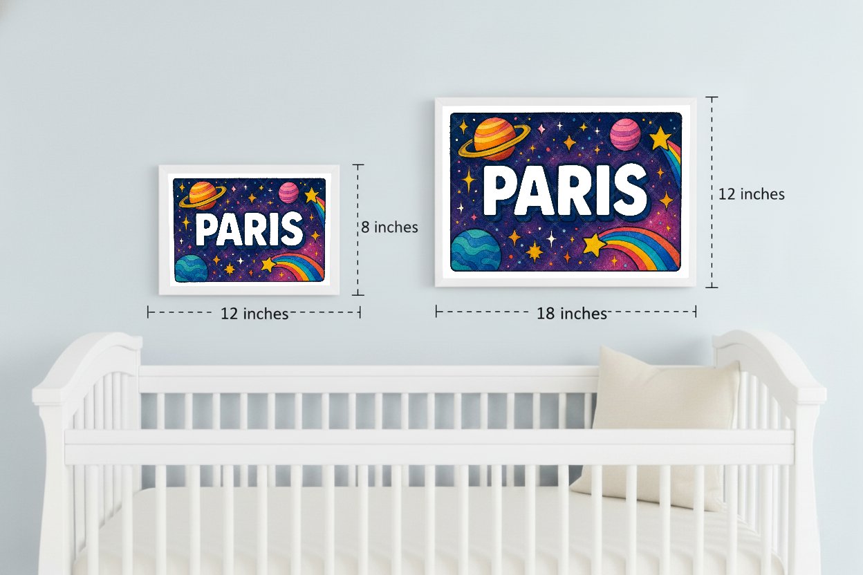 Personalized space name art for Paris