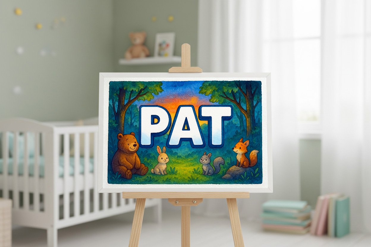 Personalized name art for Pat