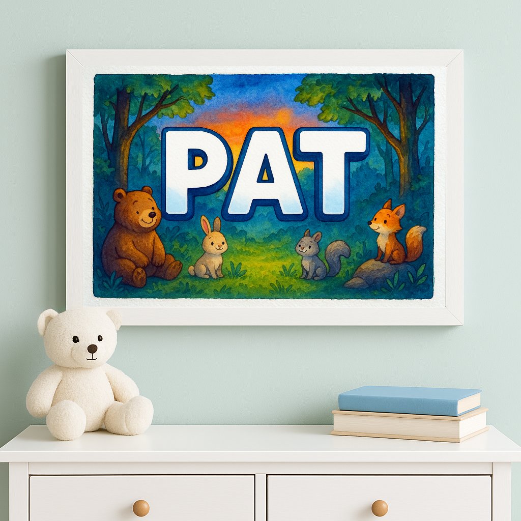 Personalized name art for Pat