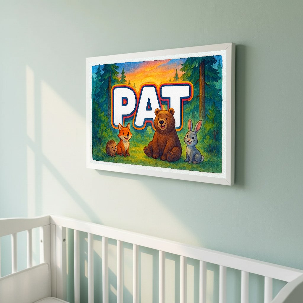 Personalized name art for Pat