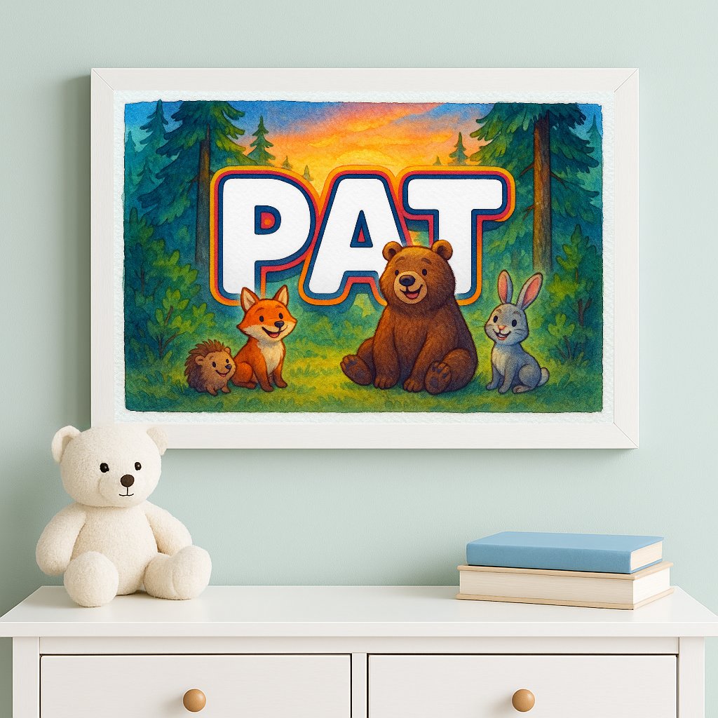 Personalized name art for Pat
