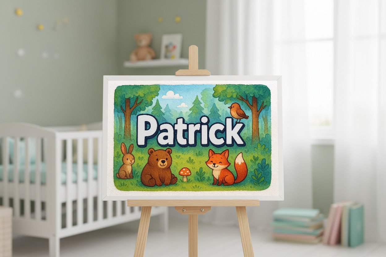 Personalized name art for Patrick