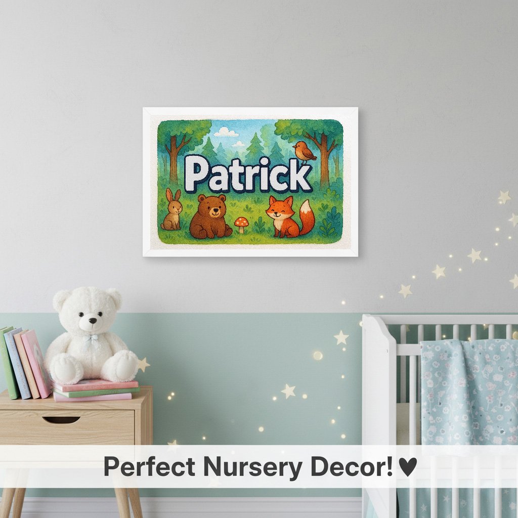 Personalized name art for Patrick