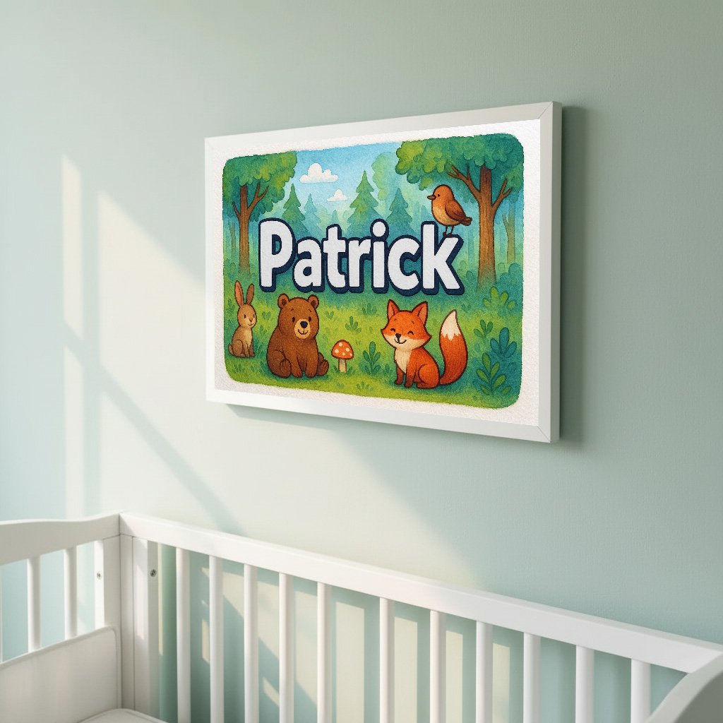 Personalized name art for Patrick