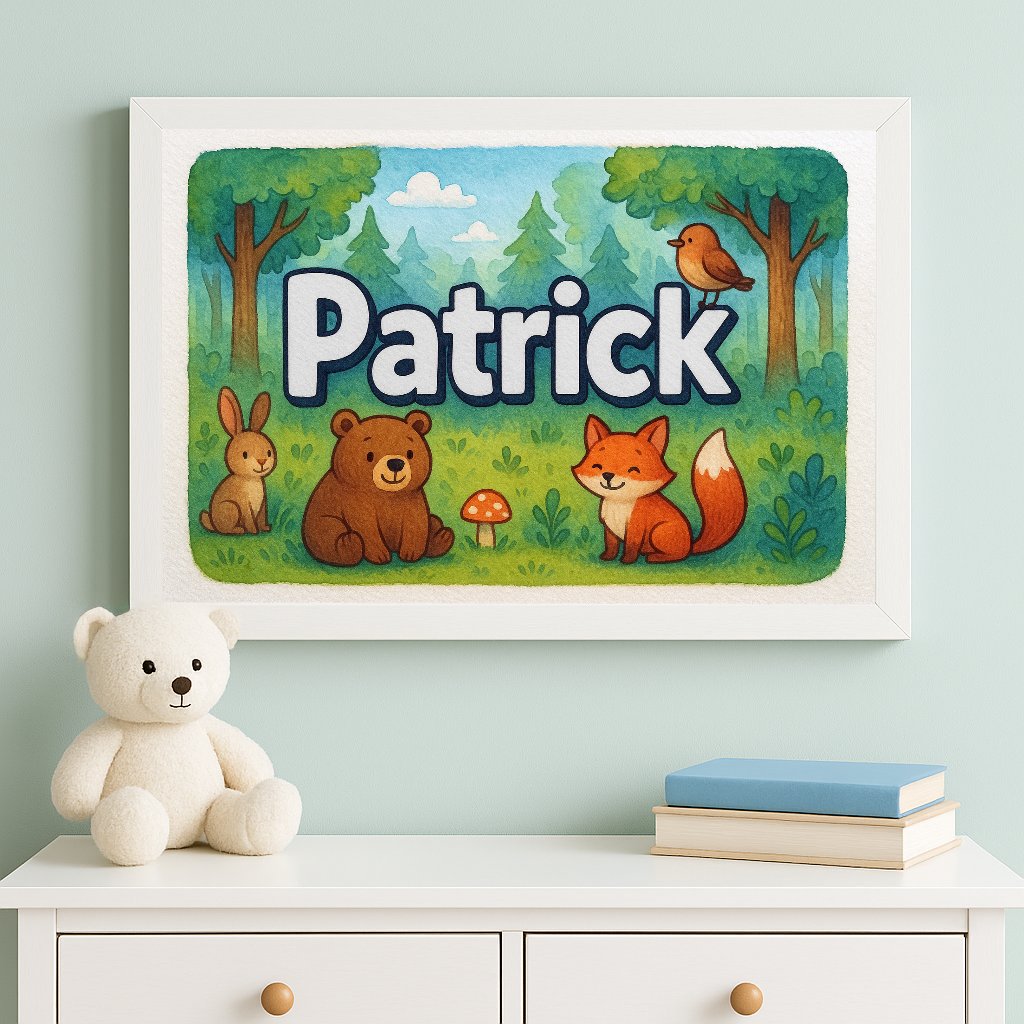Personalized name art for Patrick
