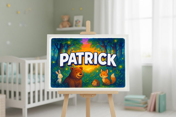Patrick’s Personalized Forest Friends Art