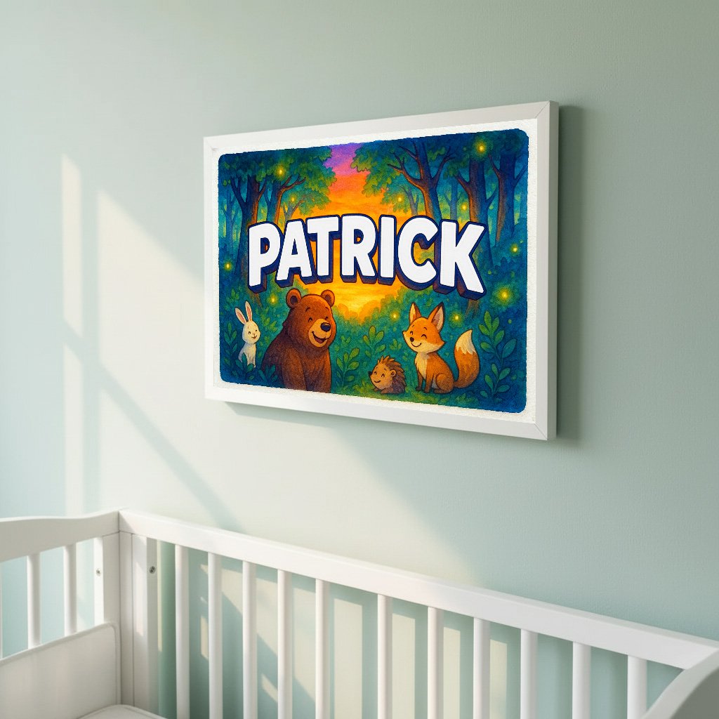 Personalized name art for Patrick